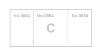Type C: 2 Perforation, 3 sets No. with Standard Font